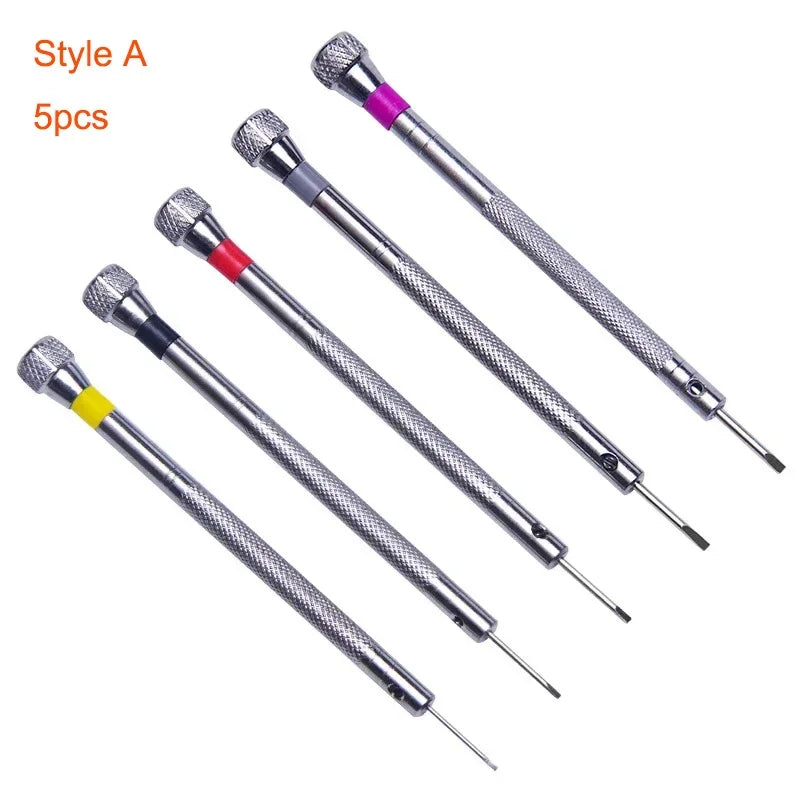 5-Piece Precision Watch Repair Screwdriver Set 0.8–1.6mm Precision Screwdriver Set Richie's Style A 5PCS