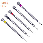 5-Piece Precision Watch Repair Screwdriver Set 0.8–1.6mm Precision Screwdriver Set Richie's Style A 5PCS