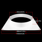 Plastic Vent Pipe Adapter Flange Connector | Wall-Mount Ducting Vent Pipe Adapter Richie's White-250mm