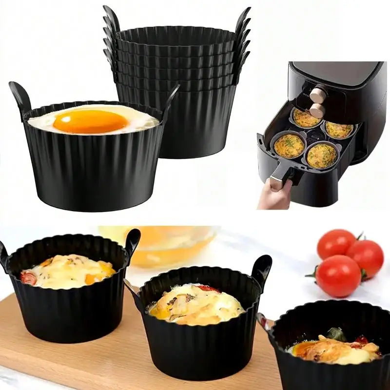Silicone Baking Egg Cups for Air Fryer – Non-Stick Reusable Silicone Baking Cups Richie's
