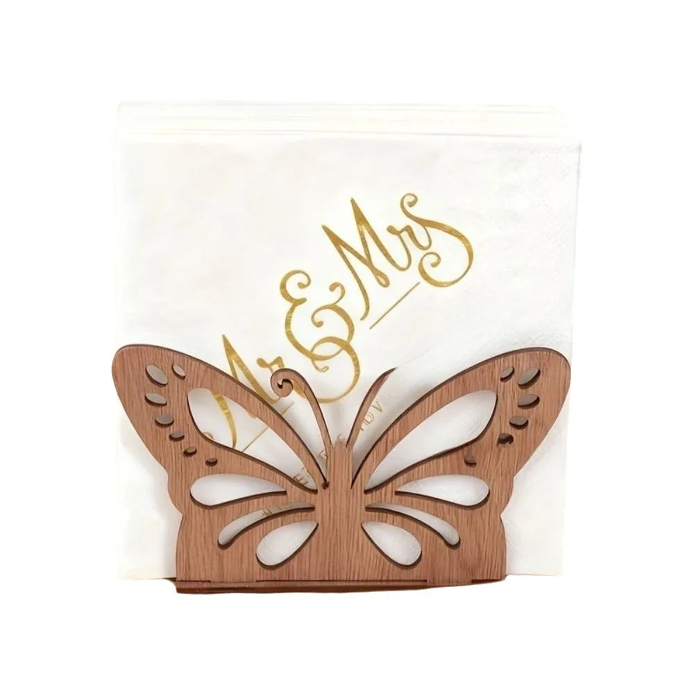 Wooden Paper Towel Holder – Decorative Desktop Tissue Rack Tissue & Napkin Holder Richie's A