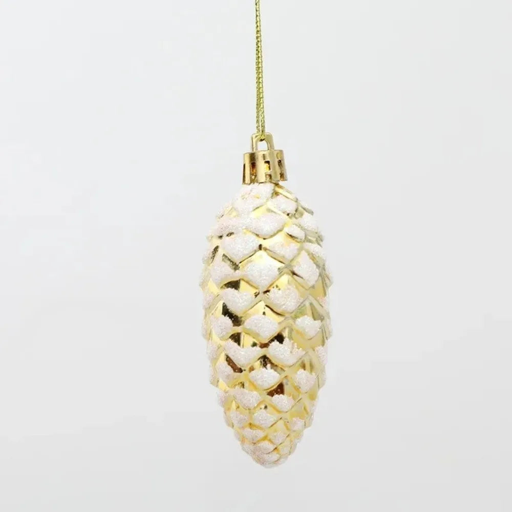 5Pcs Glitter Pine Cone Christmas Ornaments Hanging Pendants Christmas Ornaments Richie's