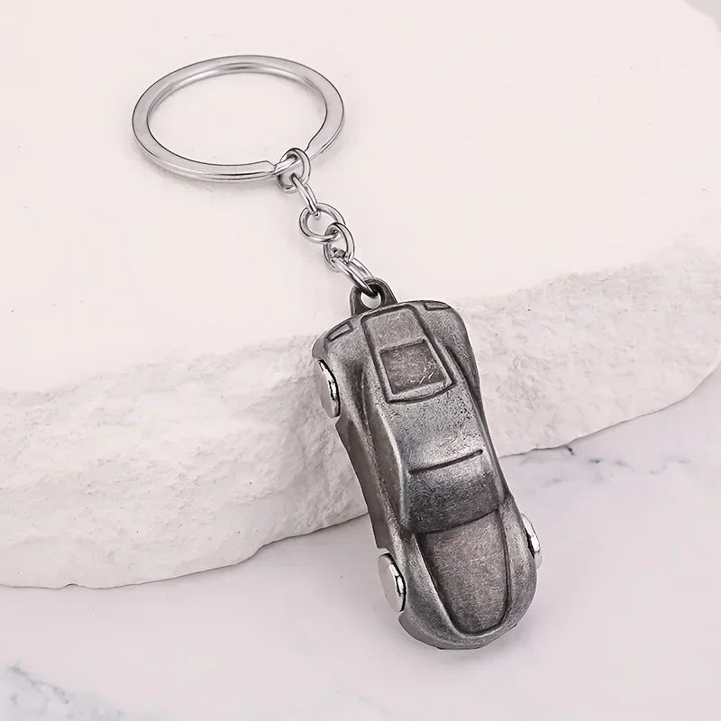 Retro Racing Car Keychain – Zinc Alloy Metal Key Ring Fob Car Keychain Richie's