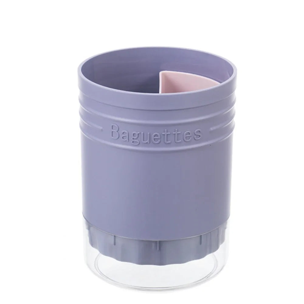 Cylindrical Cutlery & Chopstick Holder with Drain Design Utensil Storage Holder Richie's Purple