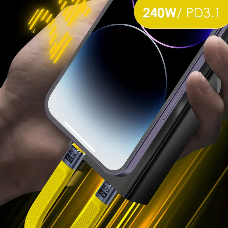 USB 4 Type-C Cable 40Gbps 8K@60Hz 240W PD FPC Short Cable USB-C Cable Richie's