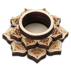 Lotus Wooden Crystal Ball Base | Meditation Decor Stand Crystal Display Stand Richie's Style 4