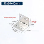 SUS304 Stainless Steel 90° Corner Bracket – Cabinet Furniture Brace Corner Bracket Richie's 30x30x40mm