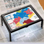 A4 Full-Page 3X Magnifier with LED Lights – Desktop Reading Aid Full-Page Magnifier Richie's