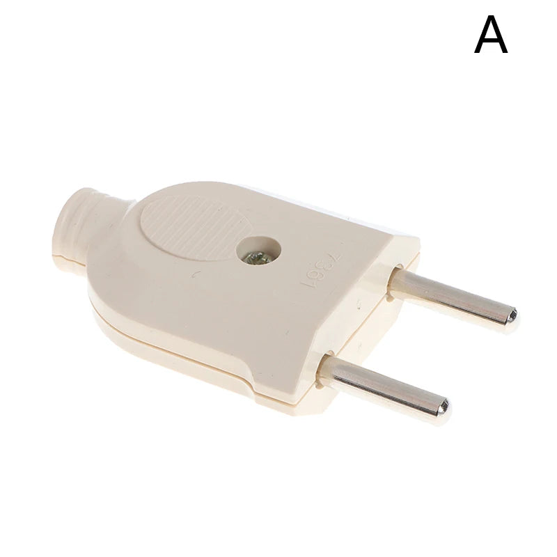 2-Pin EU Plug Male Female Power Connector Socket Extension Power Connector Plug Richie's A-1pc