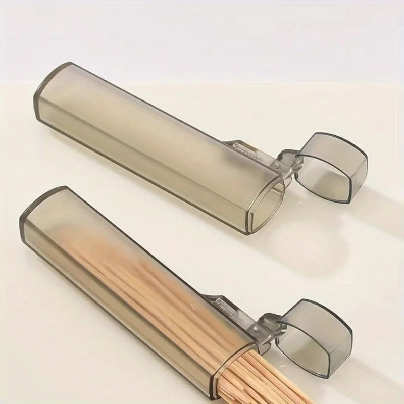 Portable Clear Toothpick & Swab Holder | Travel Organizer Desktop Storage Organizer Richie's