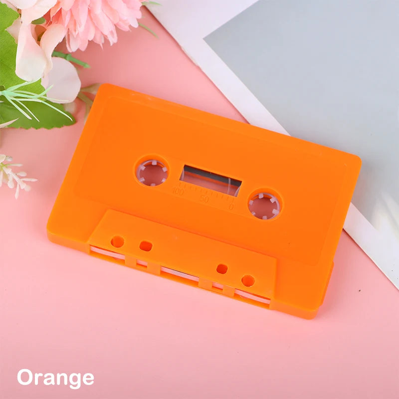Blank Plastic Cassette Tape Shell – Empty Audio Recording Case Cassette Tape Shell Richie's Orange