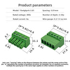 15EDGK PCB Screw Terminal Block 2–24 Pin Plug-In Connector Set PCB Terminal Block Richie's