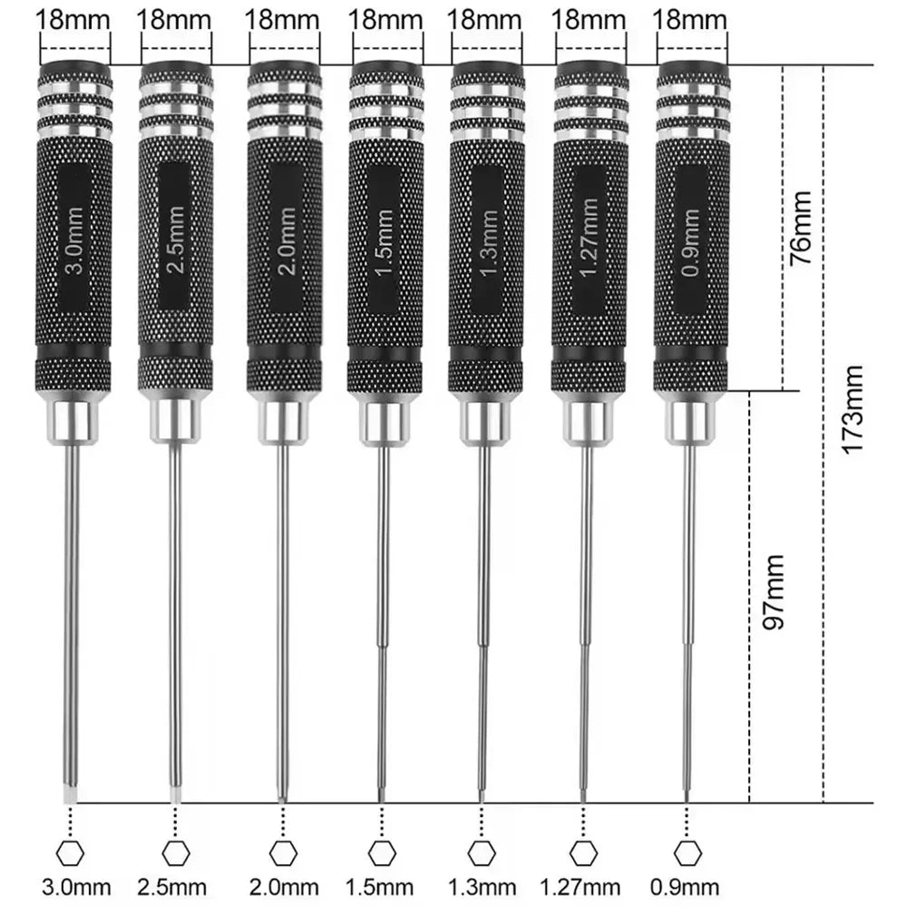 TOTNEND Hex Screwdriver Set for FPV Drone RC Cars 4pc 7pc Precision Screwdriver Set Richie's 7PCS