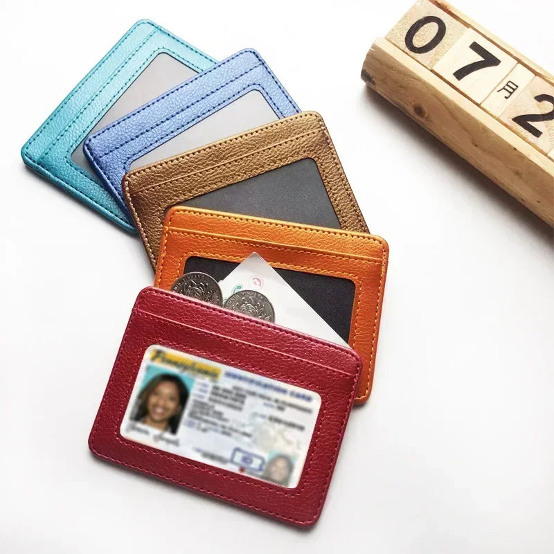Ultra-Thin PU Leather Mini Wallet – 4-Slot Card Holder Slim Card Holder Wallet Richie's