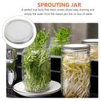 3-Pack Stainless Steel Sprouting Lids for Wide Mouth Mason Jars Mason Jar Sprouting Lids Richie's
