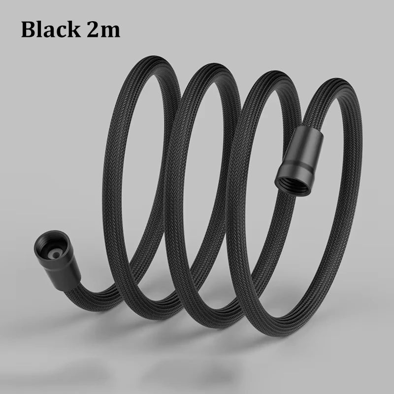 Anti-Kink Braided Shower Hose G1/2 Flexible Water Pipe Shower Hose Richie's 2M Black