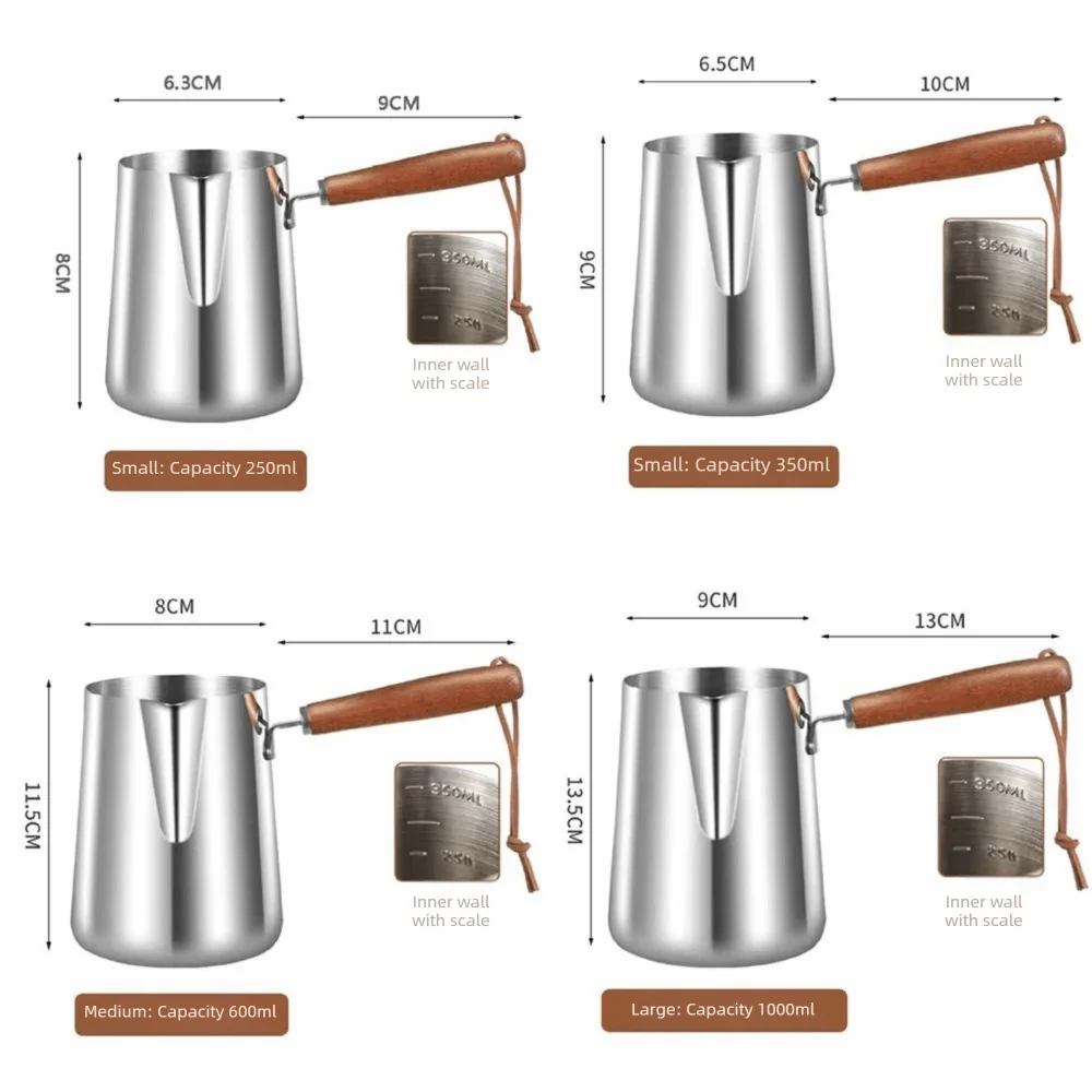 304 Stainless Steel Milk Heating Pot with Graduated Scale Milk Heating Pot Richie's