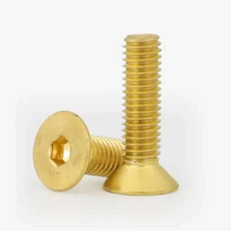 Pure Brass DIN7991 Hex Socket Countersunk Screws M2–M10 Brass Machine Screws Richie's