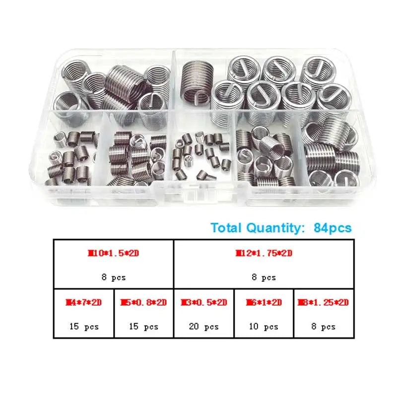 Stainless Steel Thread Repair Insert Set M3–M12 | 60–300 Pcs Thread Repair Insert Set Richie's 84pcs-box-7