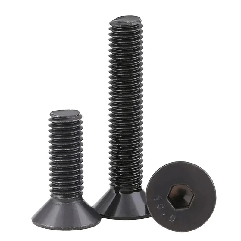 UNC 4-40 6-32 8-32 10-32 Grade 10.9 Flat Head Allen Bolts Machine Screws Richie's