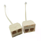 RJ11 Telephone Splitter 6P4C 1 Male to 2 Female Adapter Phone Jack Splitter Richie's