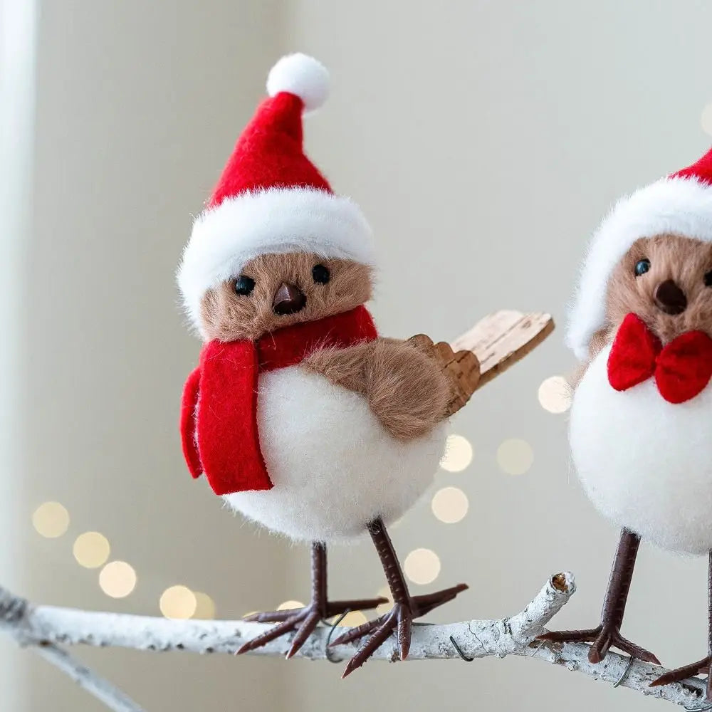 Foam Bird Christmas Tree Hanging Ornament – Red & White Christmas Ornament Richie's