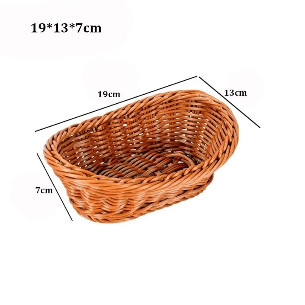 Imitation Rattan Woven Storage Basket – Fruit, Snacks & Home Woven Storage Basket Richie's