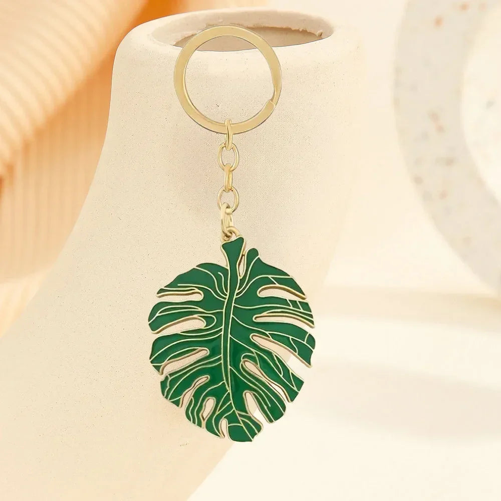 Tropical Leaf Keychain Set – Hawaiian Gift for Her & Him Keychain Set Richie's