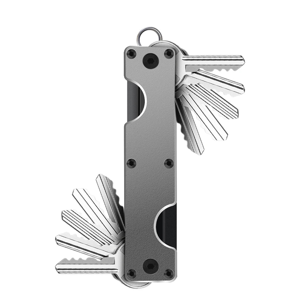 Zeeker Compact Key Organizer – Minimalist Expandable Keychain Key Organizer Richie's GRAY