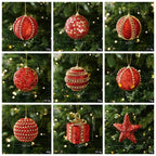 Pearl Foam Christmas Ball Ornament | Ribbed Wave Tree Decor Christmas Tree Ornament Richie's