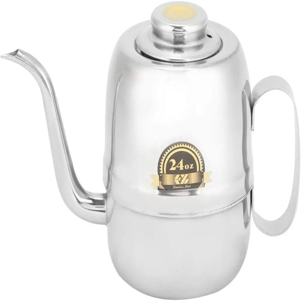 Stainless Steel Olive Oil Dispenser Bottle 24oz – Silver Oil Pot Oil Dispenser Bottle Richie's