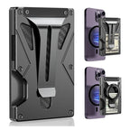 Zeeker 5-in-1 Minimalist Wallet with AirTag Slot & Money Clip Minimalist Wallet Richie's Black1