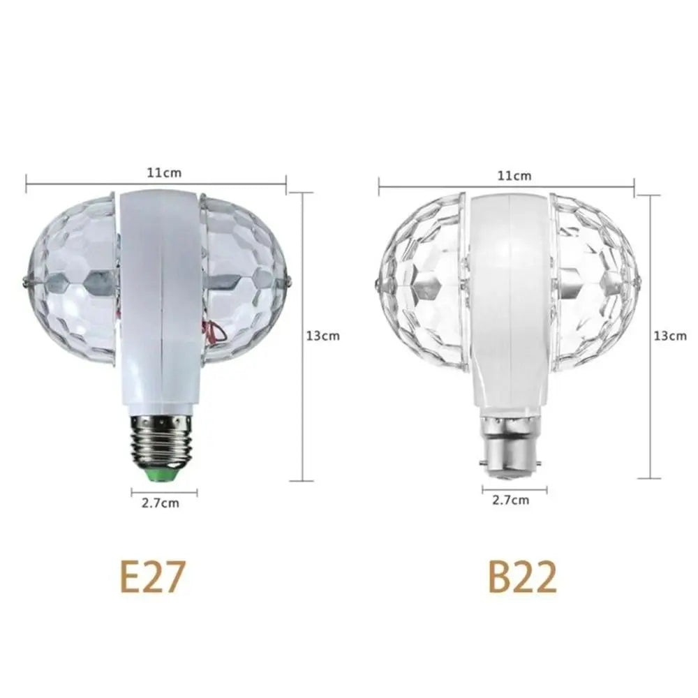 6W LED Rotating Crystal Ball Disco Bulb B22 E27 Stage Light LED Stage Light Bulb Richie's