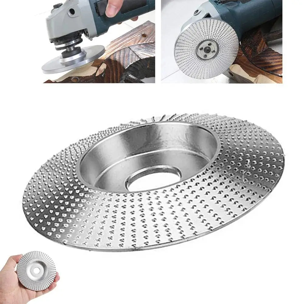 4" Tungsten Carbide Wood Shaping Disc 5/8" Bore Angle Grinder Grinding Shaping Disc Richie's Silver-4 Inch