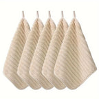 5-Piece Soft Quick-Dry Hand Towel Set – Absorbent Washcloths Hand Towel Set Richie's Beige