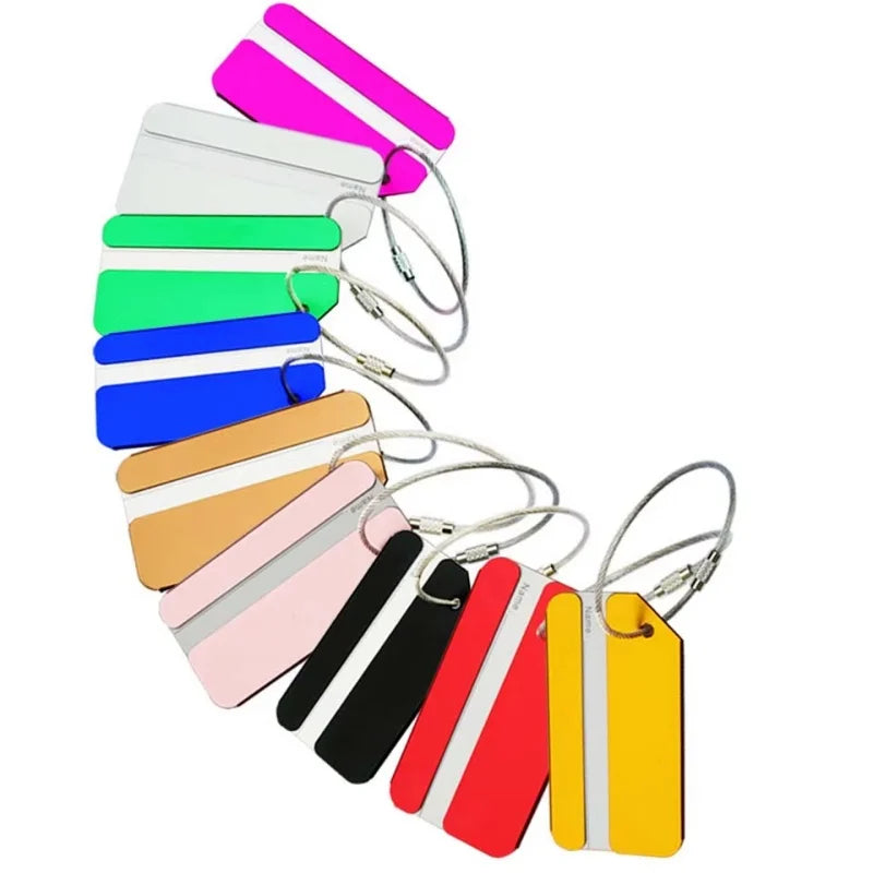 Aluminium Luggage Tag – Metal Name & Address Label Holder Luggage Tag Richie's