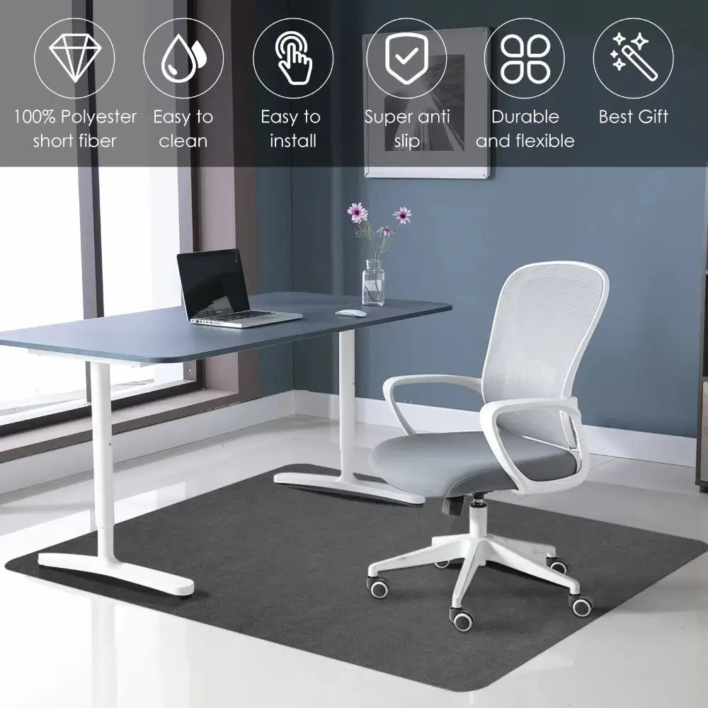 Anti-Slip Office Chair Mat – Polyester Floor Protection 90x140cm Office Chair Mat Richie's