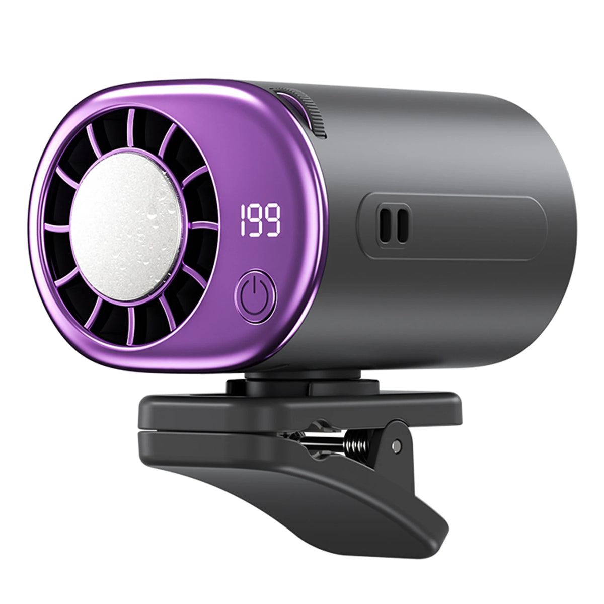 JOCESTYLE Clip-On Car Fan 199 Speeds LED Display | Portable Portable Clip Fan Richie's Dark Grey