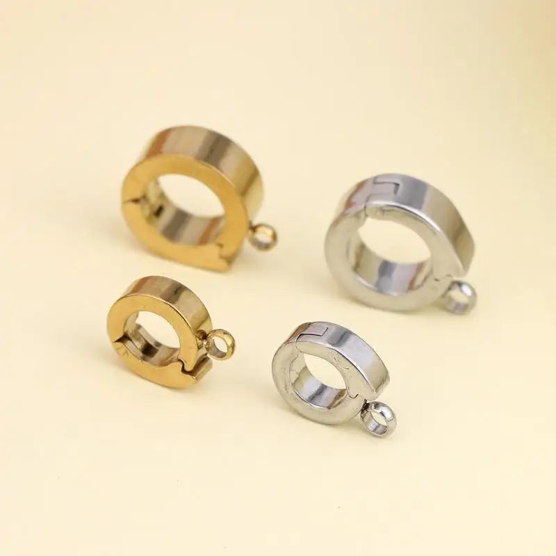 Stainless Steel Round Clasp Buckles for Jewelry Making – 1/5 Pcs Jewelry Clasp Buckle Richie's