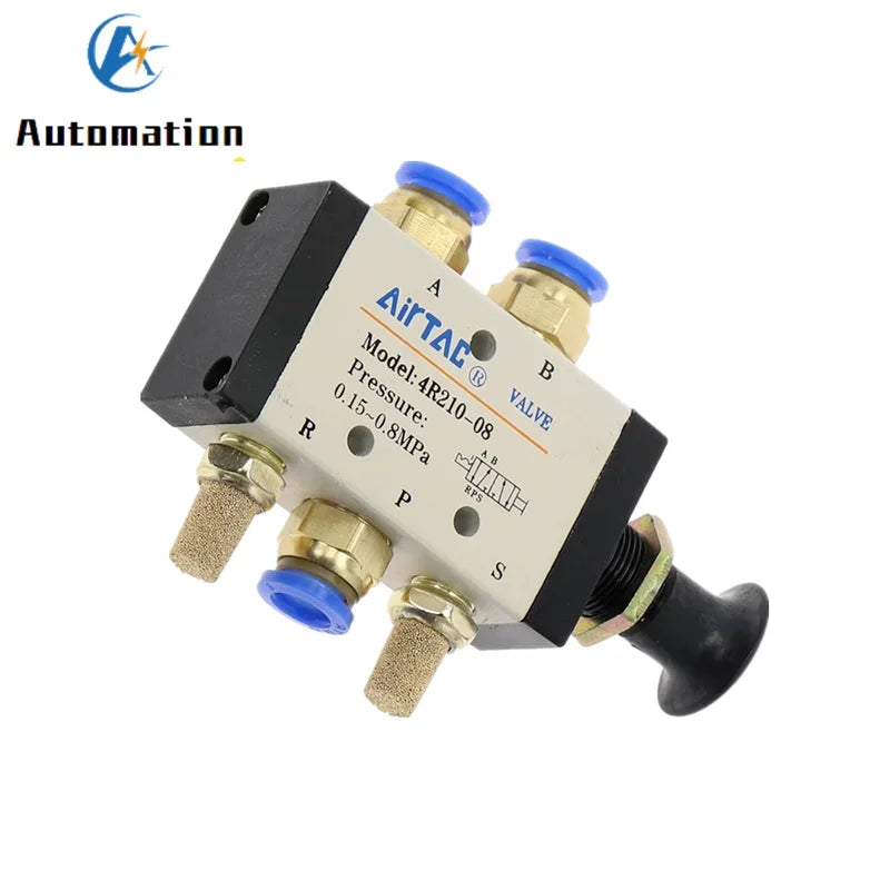 4R210-08 Manual Air Valve 1/4" 5-Port 2-Position + Fittings Pneumatic Control Valve Richie's