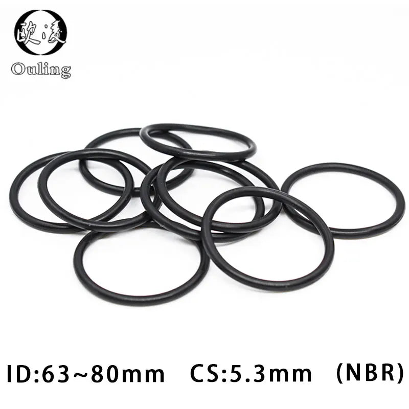 5-Pack NBR Rubber O-Rings CS 5.3mm Industrial Seal Gaskets Industrial O-Ring Gasket Richie's