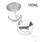 Collapsible Stainless Steel Travel Cup with Keychain & Lid Collapsible Travel Cup Richie's 150ml