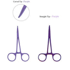 Stainless Steel Straight Hemostat Clamp for Pet Grooming Pet Grooming Clamp Richie's Purple 1Pcs Straight Head
