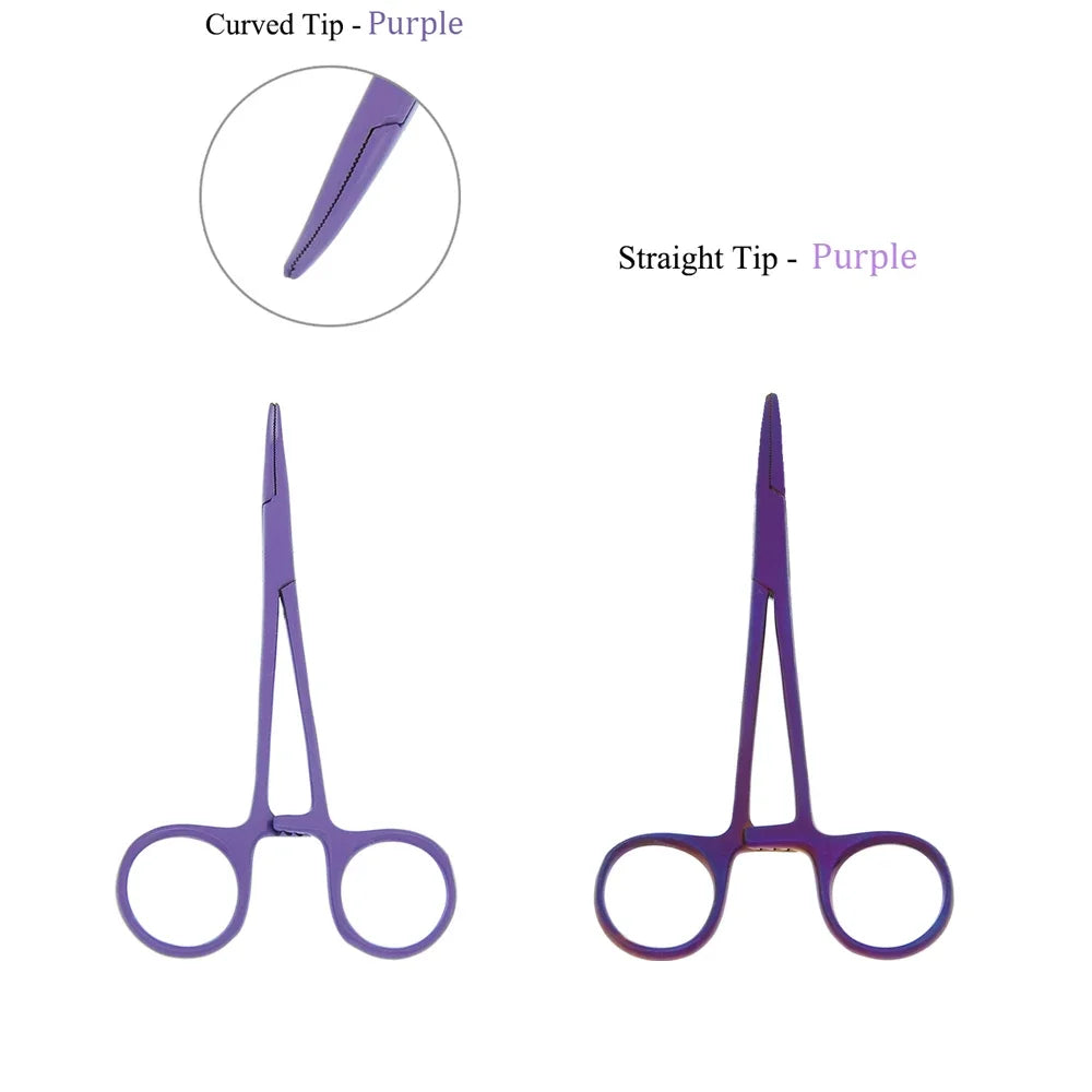 Stainless Steel Straight Hemostat Clamp for Pet Grooming Pet Grooming Clamp Richie's Purple 1Pcs Straight Head