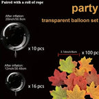 Maple Leaf Balloons – Birthday, Wedding & Party Decor Party Balloons Richie's set B 126pcs as shown