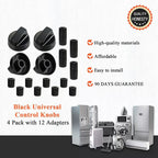 4-Pack Universal Gas Stove Control Knobs with 12 Adapters Stove Control Knobs Richie's