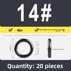Kande Nitrile O-Ring Set 20-30pcs 1.4-26.5mm Oil Seal Gasket Rubber O-Ring Set Richie's 18.2x2.4 20pcs