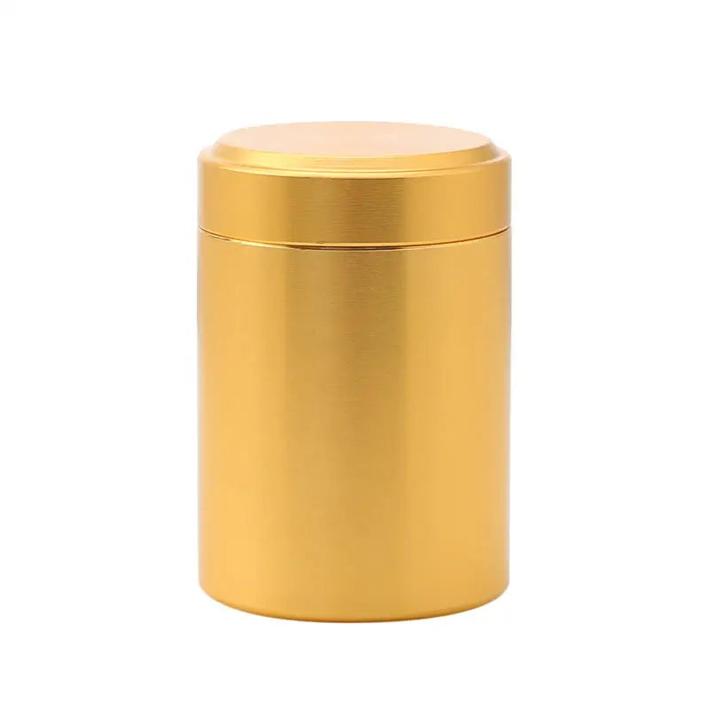 Mini Metal Tea Tin Cans – Portable Travel Storage Containers Tea Storage Tin Richie's 1Pc Gold