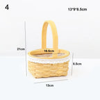 Mini Handwoven Dollhouse Wicker Basket – DIY Flower Basket Miniature Wicker Basket Richie's 4