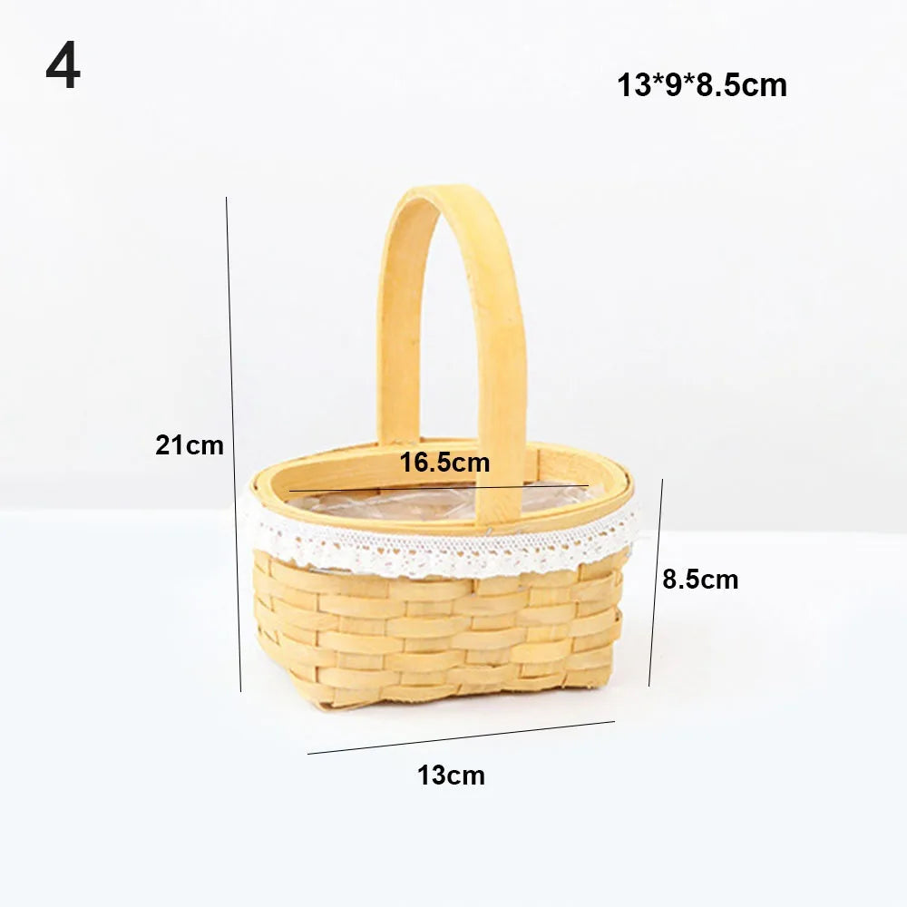 Mini Handwoven Dollhouse Wicker Basket – DIY Flower Basket Miniature Wicker Basket Richie's 4